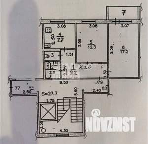 2-к квартира, вторичка, 52м2, 2/10 этаж