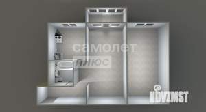 2-к квартира, вторичка, 47м2, 4/5 этаж