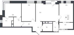 3-к квартира, вторичка, 85м2, 6/8 этаж