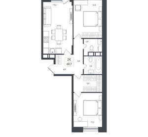 Студия квартира, вторичка, 61м2, 7/8 этаж