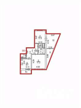 Студия квартира, вторичка, 54м2, 1/18 этаж