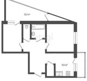 2-к квартира, вторичка, 70м2, 14/18 этаж