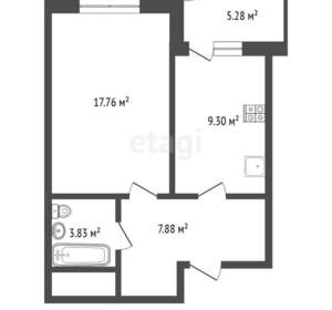 1-к квартира, вторичка, 38м2, 11/12 этаж