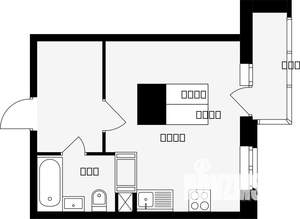 Студия квартира, вторичка, 26м2, 13/17 этаж