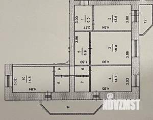 3-к квартира, вторичка, 85м2, 6/12 этаж