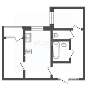 2-к квартира, вторичка, 55м2, 6/6 этаж