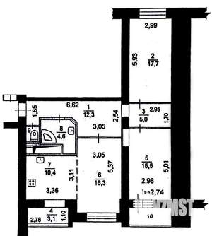 3-к квартира, вторичка, 86м2, 11/13 этаж