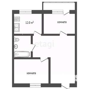 2-к квартира, вторичка, 67м2, 7/9 этаж