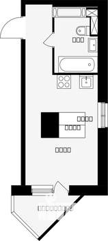 Студия квартира, строящийся дом, 25м2, 17/17 этаж