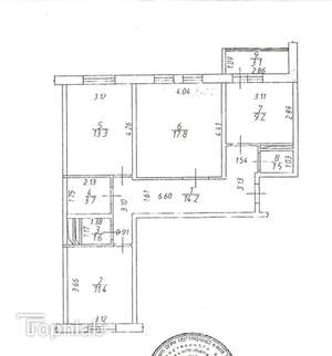 3-к квартира, вторичка, 73м2, 17/17 этаж