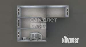 3-к квартира, вторичка, 59м2, 1/5 этаж