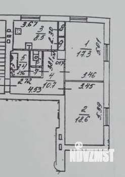 2-к квартира, вторичка, 62м2, 3/4 этаж