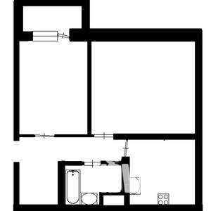 1-к квартира, вторичка, 43м2, 9/10 этаж