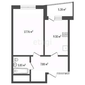 1-к квартира, вторичка, 38м2, 11/12 этаж