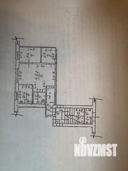 2-к квартира, вторичка, 45м2, 1/4 этаж