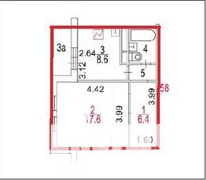Студия квартира, вторичка, 38м2, 1/18 этаж