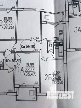 2-к квартира, вторичка, 53м2, 3/7 этаж