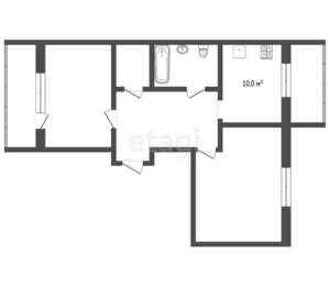 2-к квартира, вторичка, 63м2, 5/5 этаж
