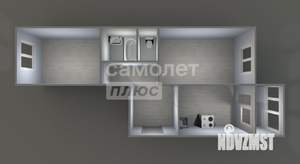 2-к квартира, вторичка, 52м2, 3/5 этаж