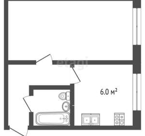 1-к квартира, вторичка, 30м2, 2/5 этаж