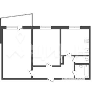 2-к квартира, вторичка, 54м2, 1/5 этаж