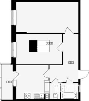 2-к квартира, вторичка, 54м2, 10/17 этаж
