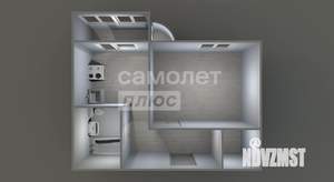 1-к квартира, вторичка, 42м2, 13/16 этаж