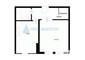 1-к квартира, вторичка, 38м2, 2/12 этаж