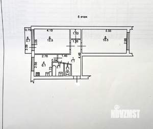 2-к квартира, вторичка, 47м2, 5/5 этаж