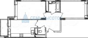 2-к квартира, вторичка, 58м2, 3/17 этаж